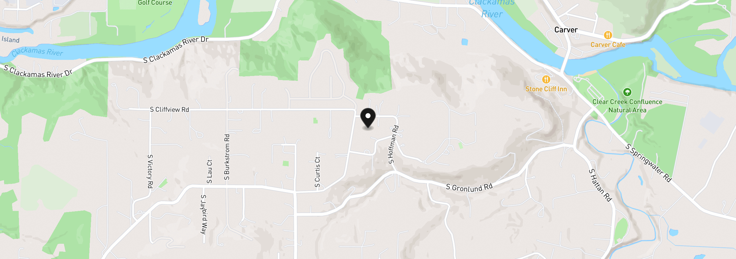 Map showing the location of 17924 S Forsythe Rd, Oregon City, OR 97045