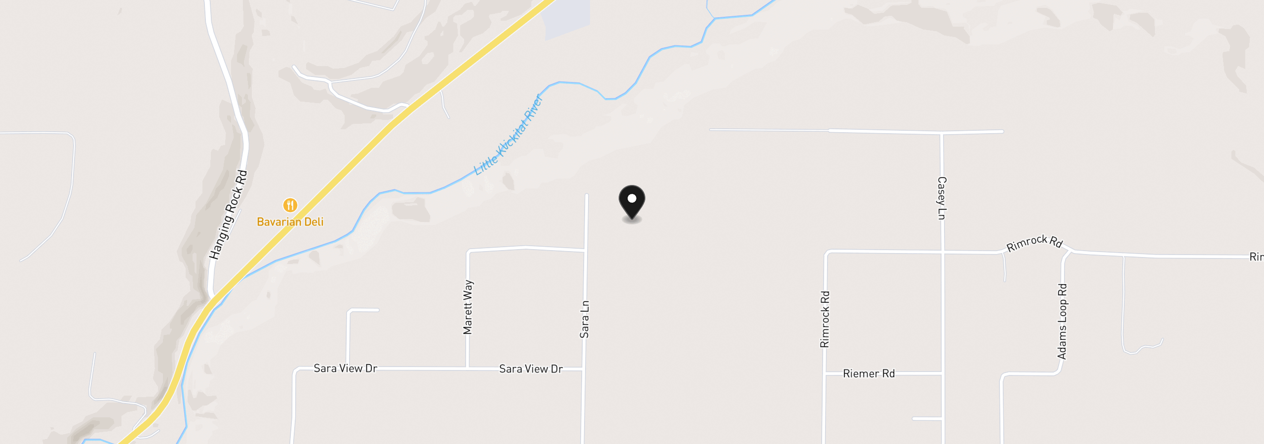 Map showing the location of 6 Patton Ln, Goldendale, Wa 98620