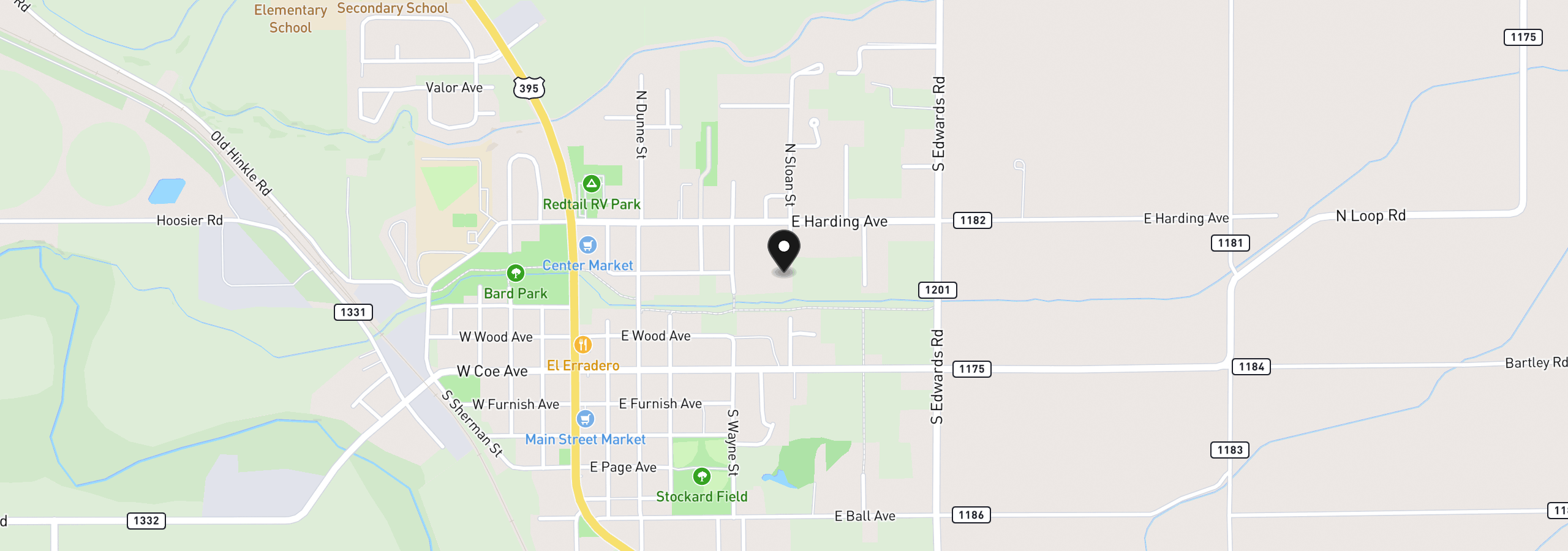 Map showing the location of 325 N Sloan, Stanfield, OR 97875