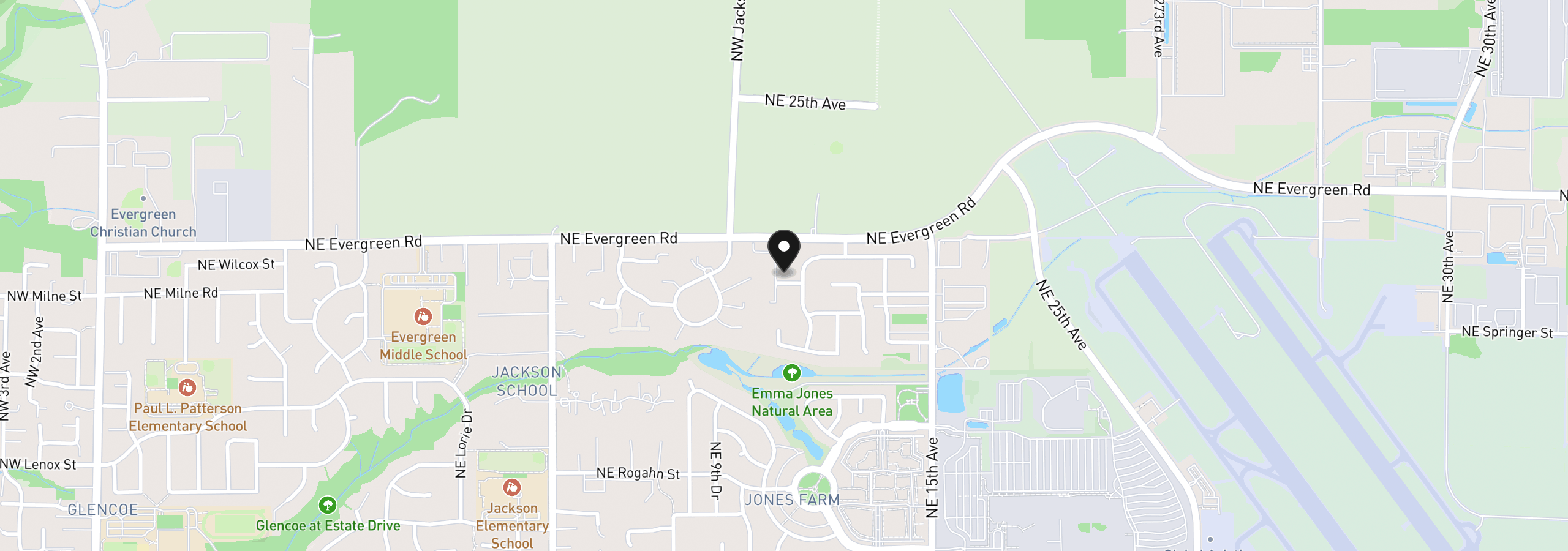 Map showing the location of 1175 NE Irene Ct, Hillsboro, OR 97124