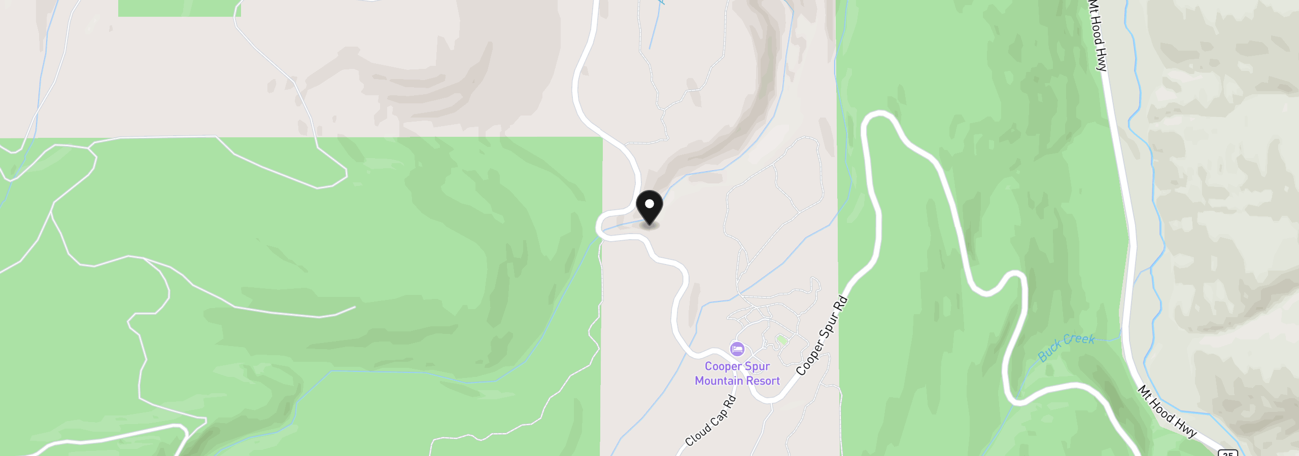Map showing the location of 10581 Cooper Spur Rd, Mt Hood Prkdl, OR 97041