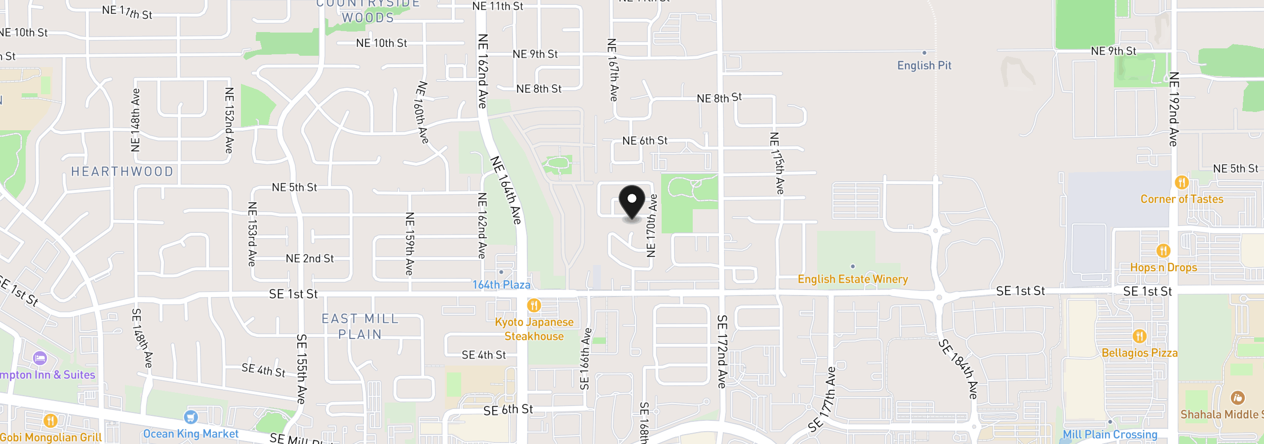 Map showing the location of 16812 SE 1st St 74, Vancouver, Wa 98684