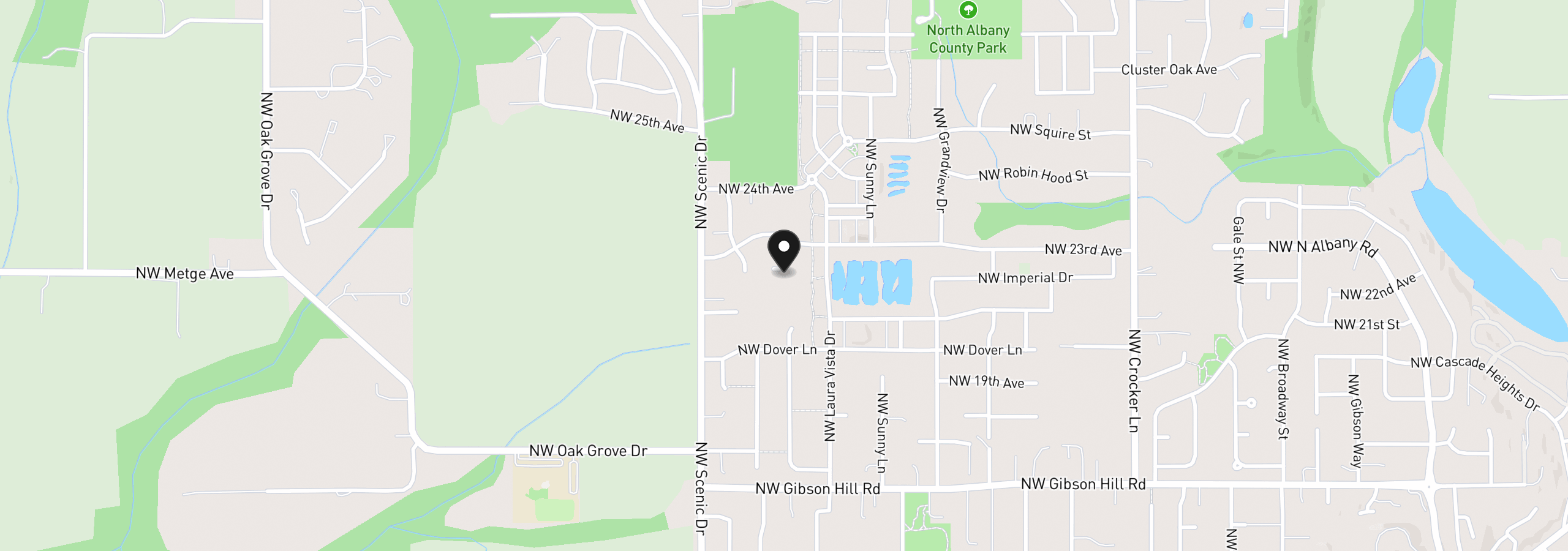 Map showing the location of 2259 NW Delene Ct, Albany, OR 97321