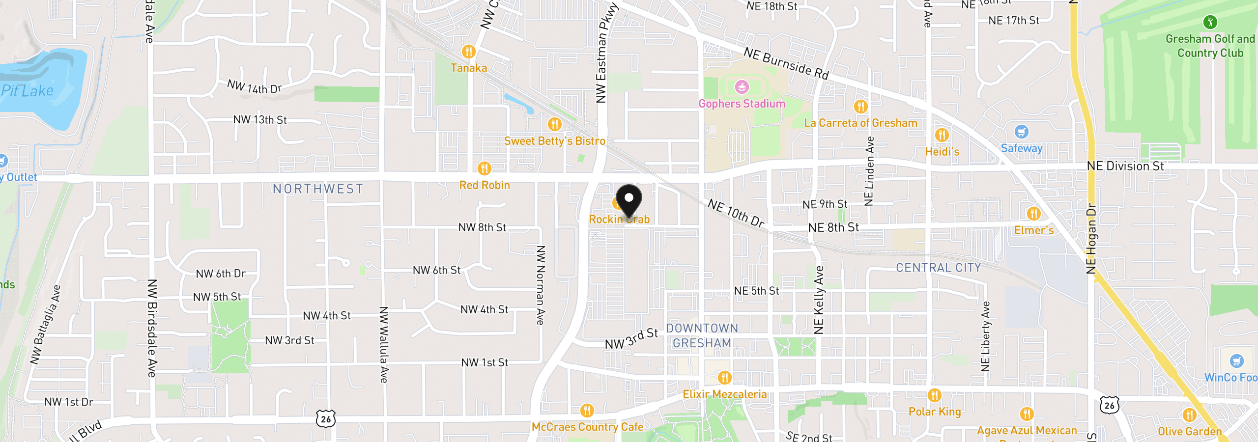 Map showing the location of 805 NW Victoria Ave, Gresham, OR 97030
