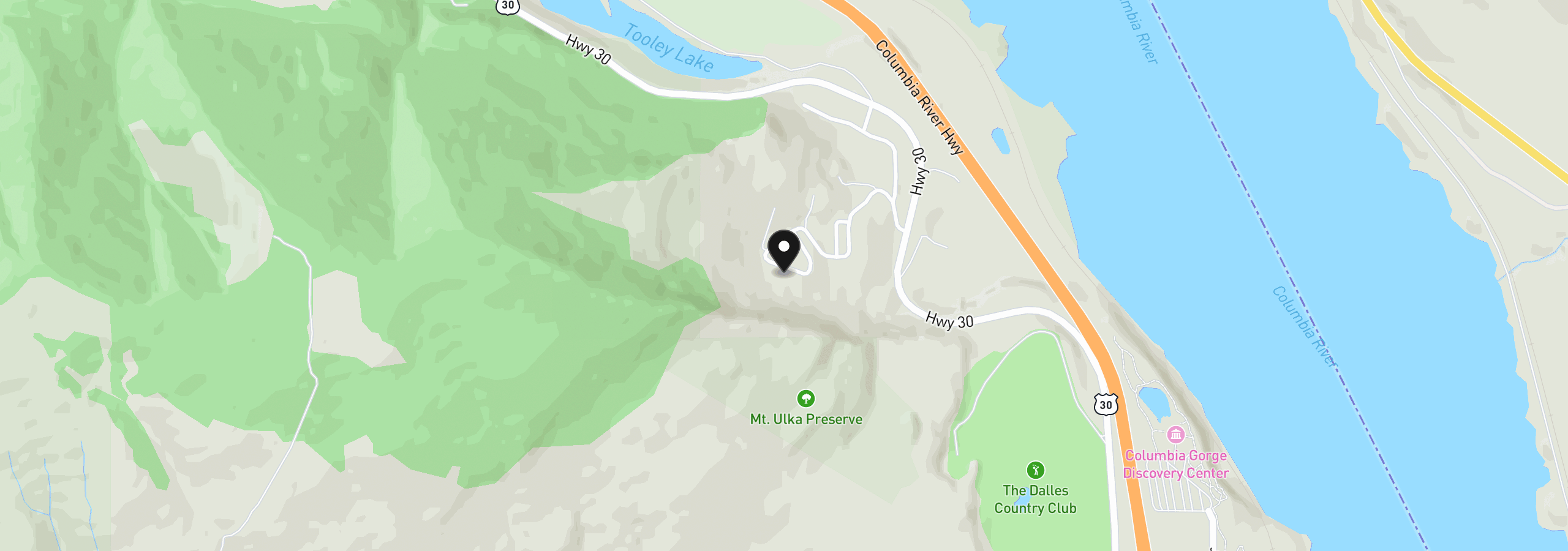 Map showing the location of 4541 Basalt St, The Dalles, OR 97058