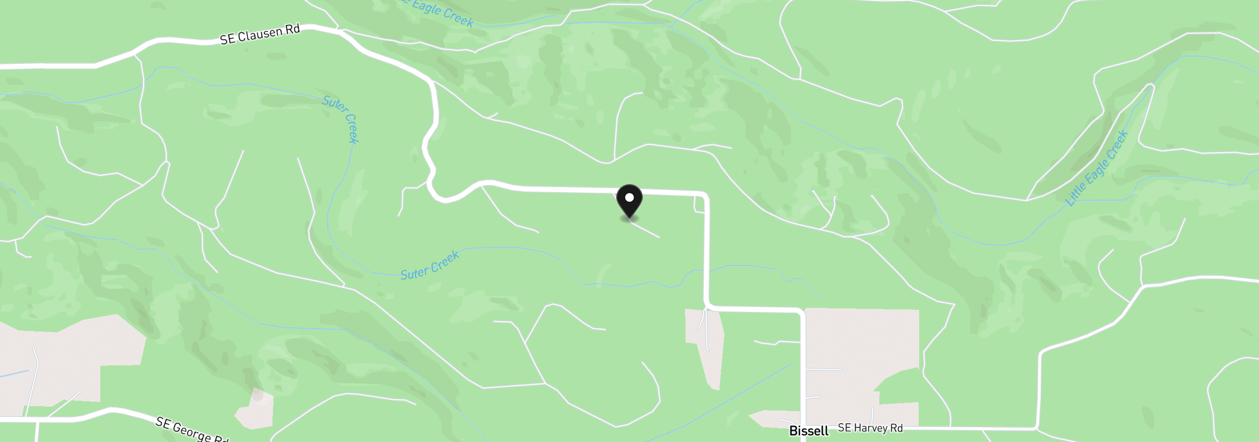 Map showing the location of SE Clausen Rd, Estacada, OR 97023
