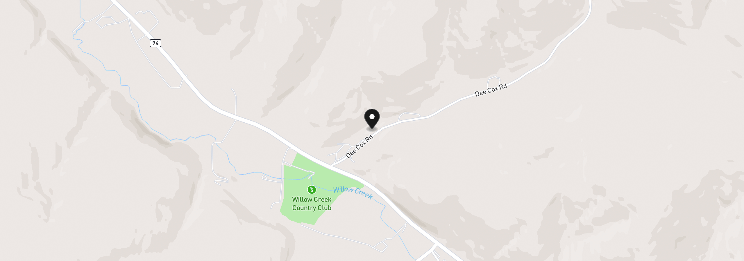 Map showing the location of 61476 Dee Cox Rd, Heppner, OR 97836