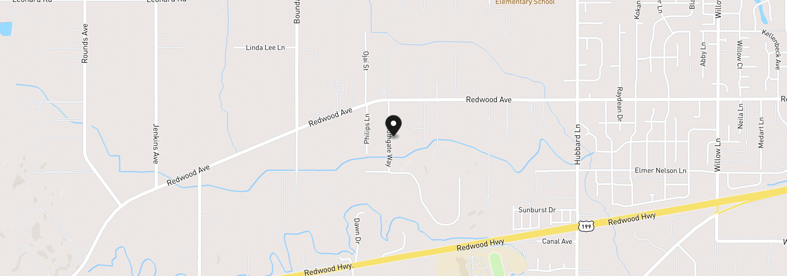 Map showing the location of 1627 Southgate Way, Grants Pass, OR 97527
