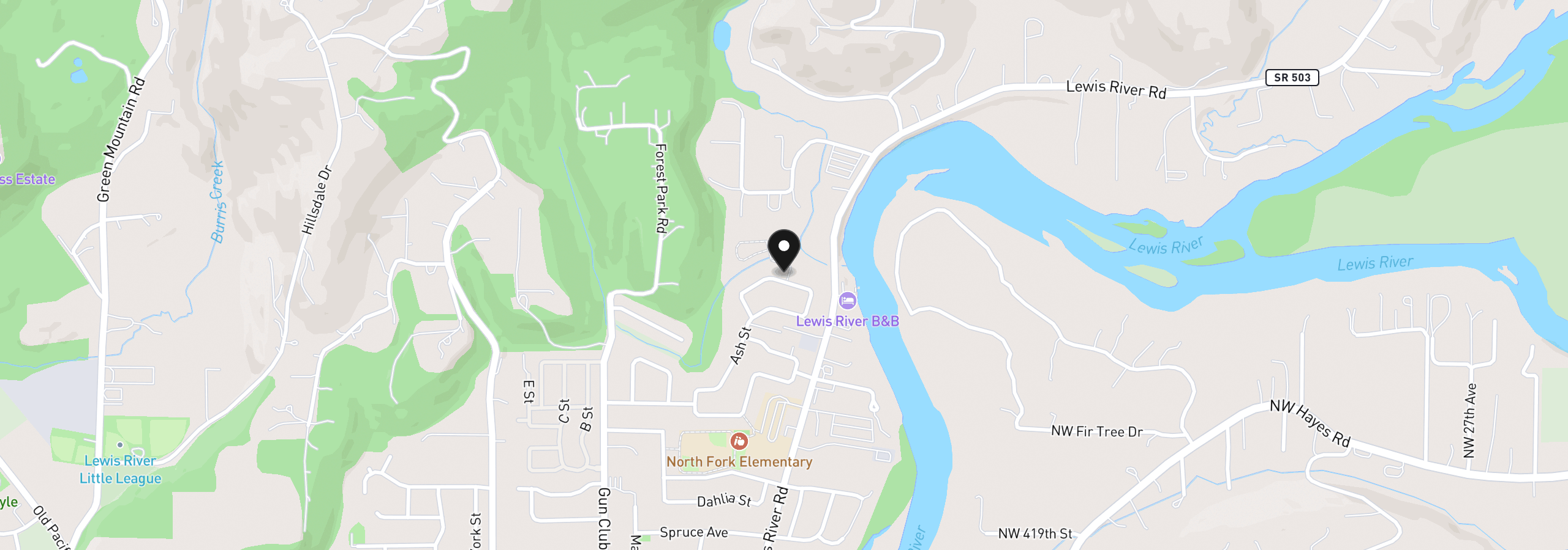 Map showing the location of 3130 Alder Loop Lot 115, Woodland, Wa 98674