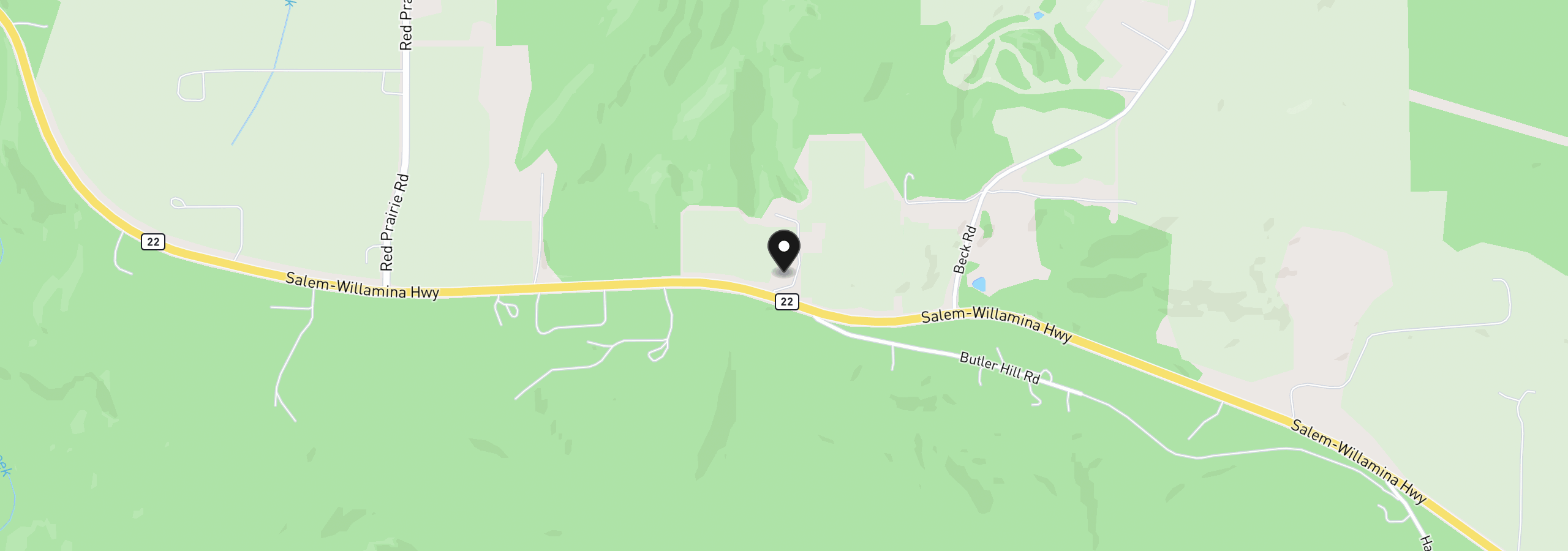 Map showing the location of 17489 Hwy 22 Hwy Dallas OR, Dallas, OR 97338