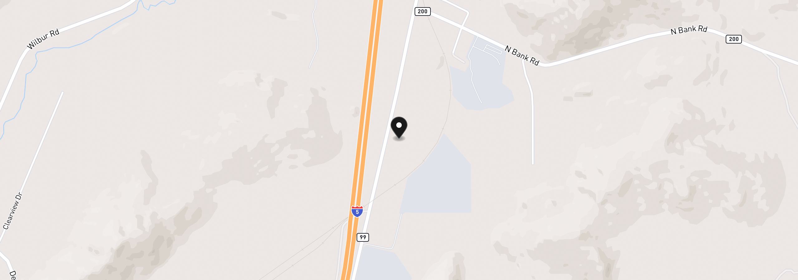 Map showing the location of 7841 Old Highway 99, Roseburg, OR 97470