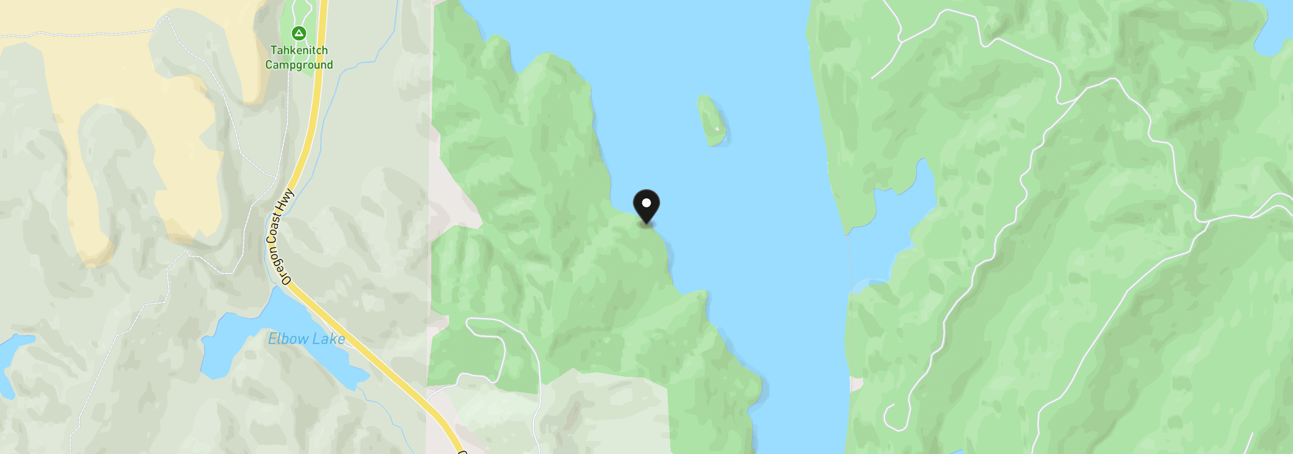 Map showing the location of 000 Tahkenitch Lake, Gardiner, OR 97441