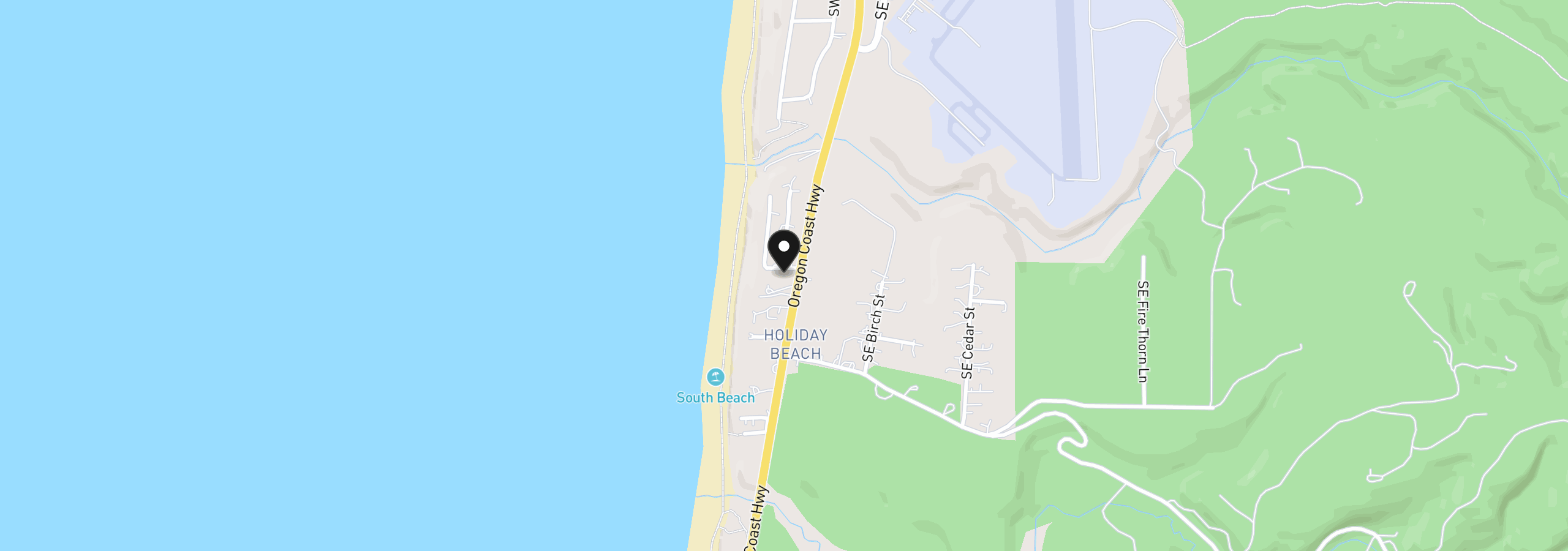 Map showing the location of Tl1200 S Coast Hwy, South Beach, OR 97366