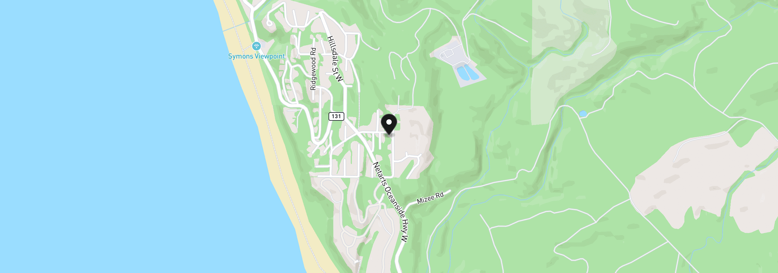 Map showing the location of 4995 Grand Ave, Oceanside, OR 97134