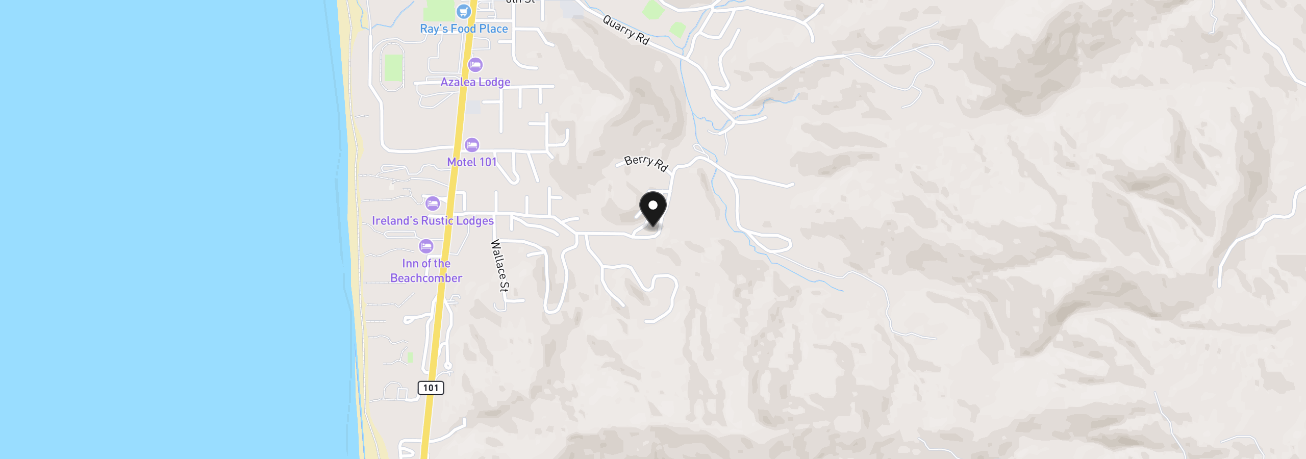 Map showing the location of 94355 Eleventh St, Gold Beach, OR 97444