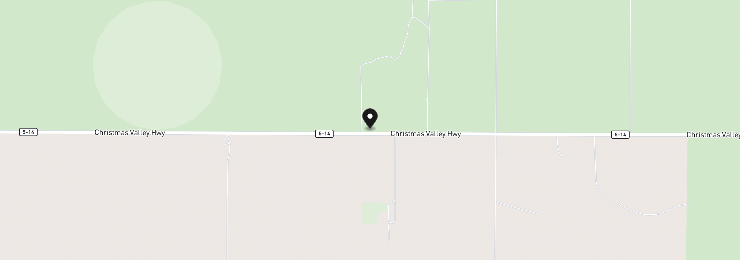 Map showing the location of Christmas Valley Hwy Tl1601, Christmas Valley, OR 97641