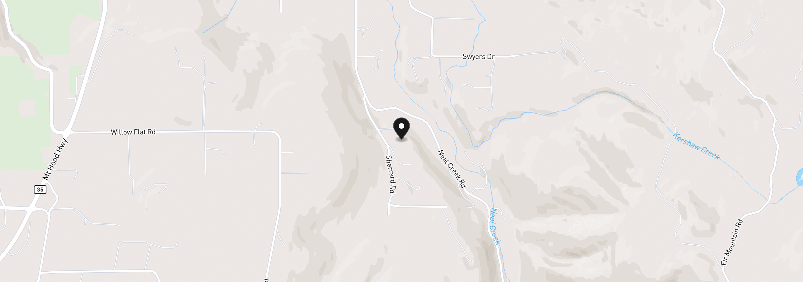 Map showing the location of 3991 Sherrard Rd, Hood River, OR 97031