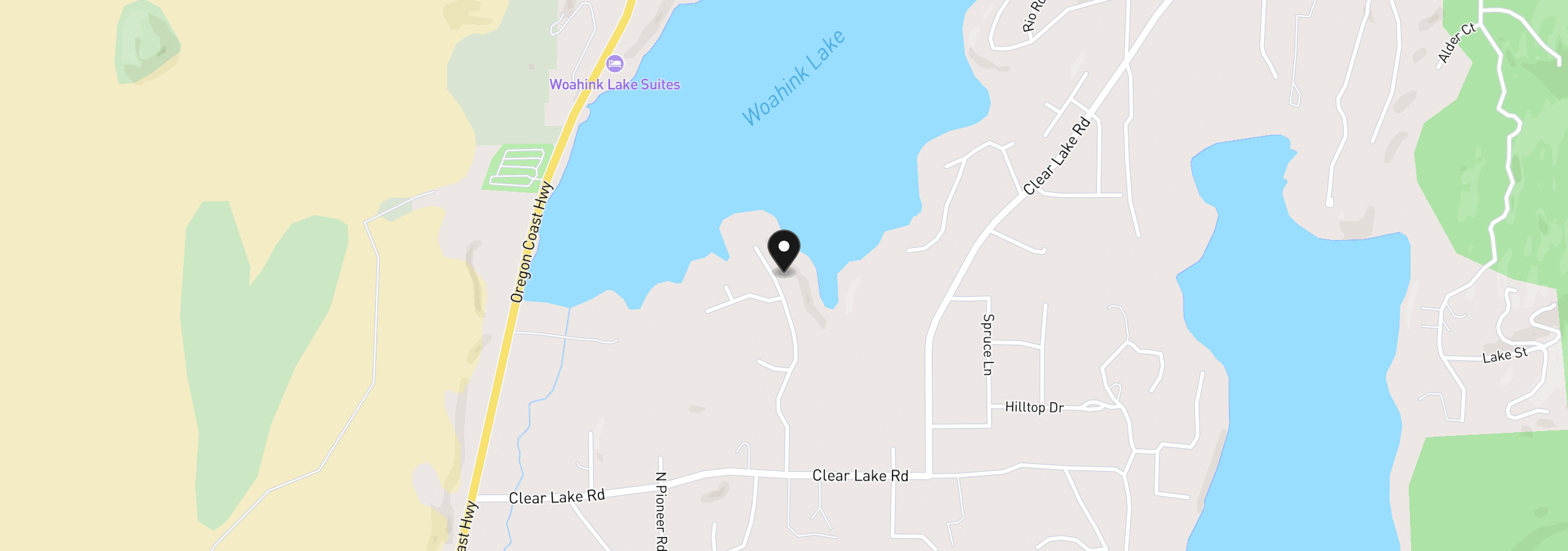Map showing the location of 83471 S Cove Way, Florence, OR 97439