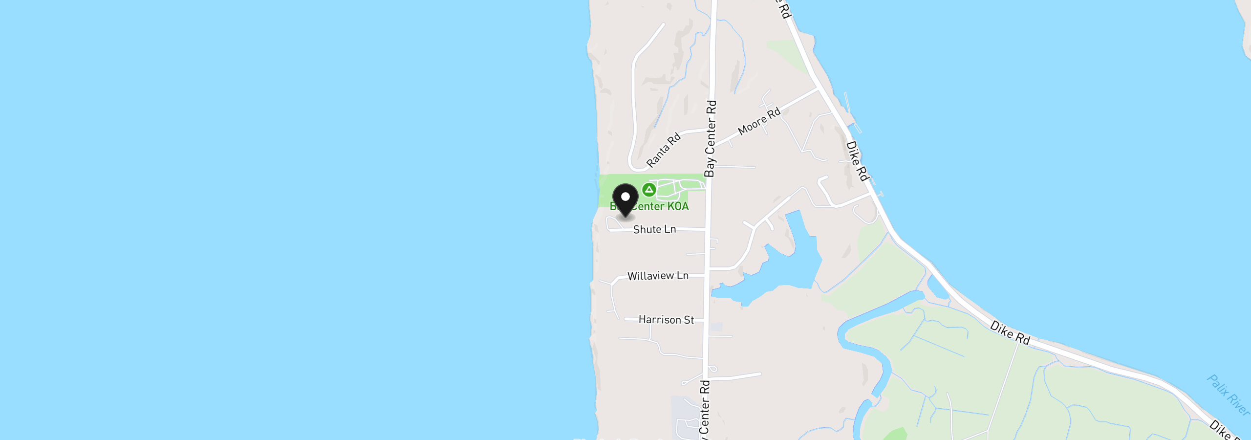 Map showing the location of 441 Bay Center Rd Rd, Bay Center, Wa 98527