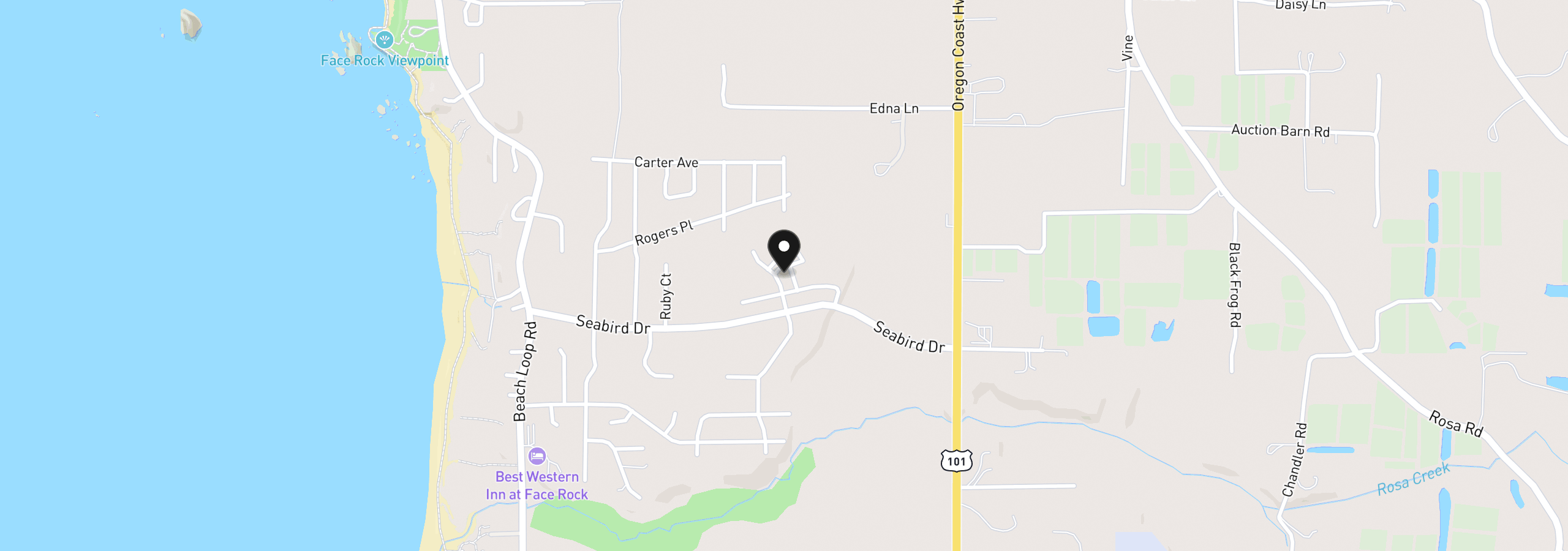 Map showing the location of 2803 Salty Dog Dr 7000, Bandon, OR 97411