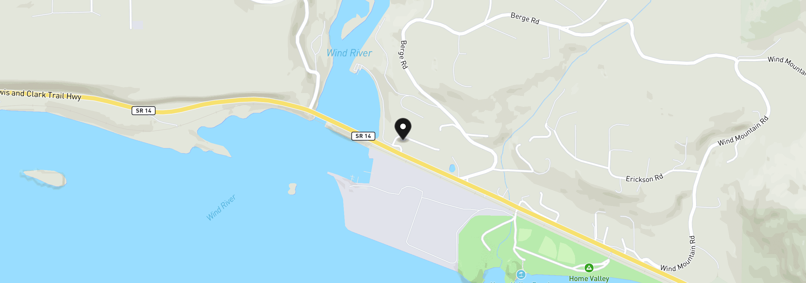 Map showing the location of 72 House St, Stevenson, Wa 98648