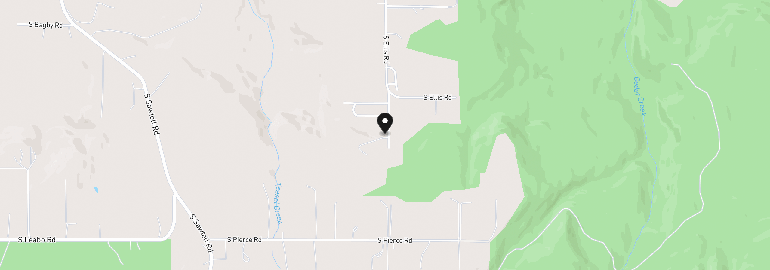 Map showing the location of 35535 S Aqua Springs Rd, Molalla, OR 97038