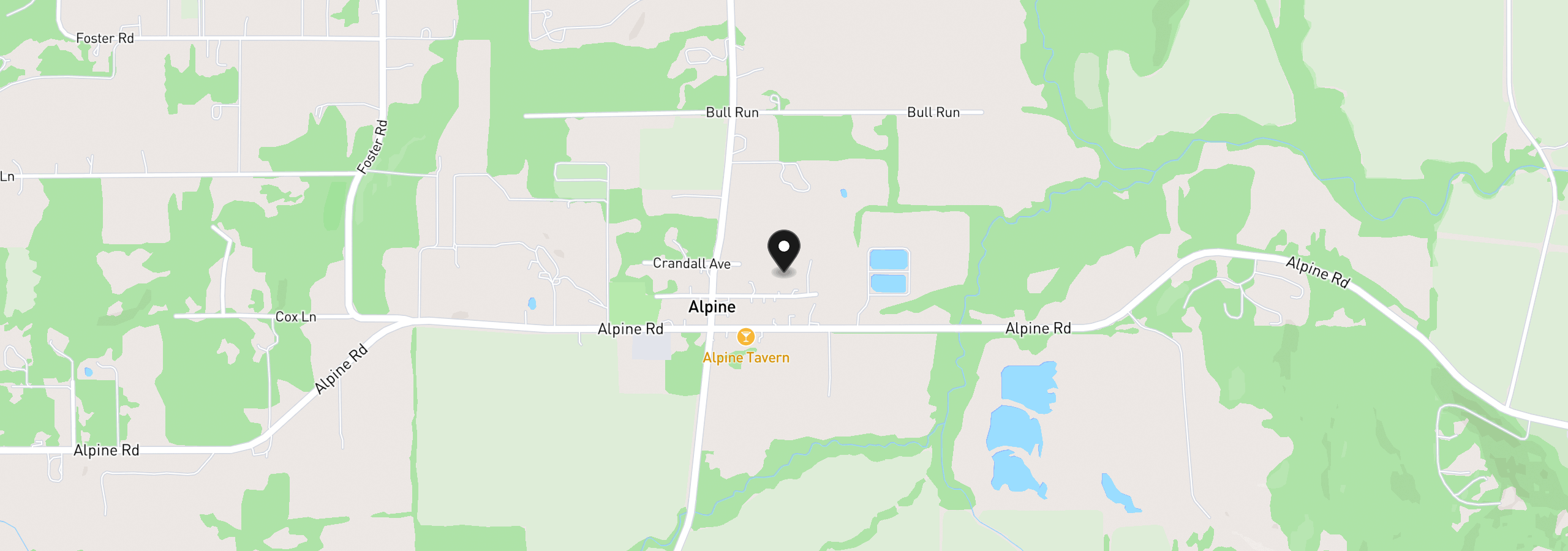 Map showing the location of Crandall Ave, Monroe, OR 97456