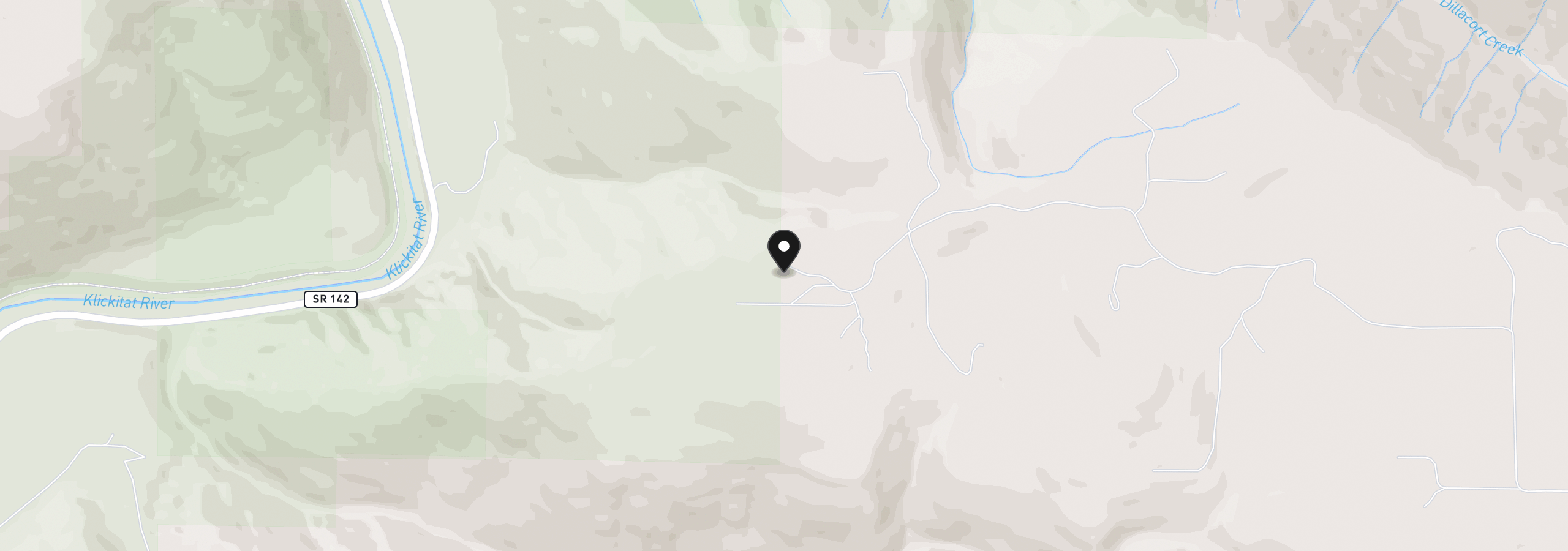 Map showing the location of 232 Oda Knight Rd, Lyle, Wa 98635
