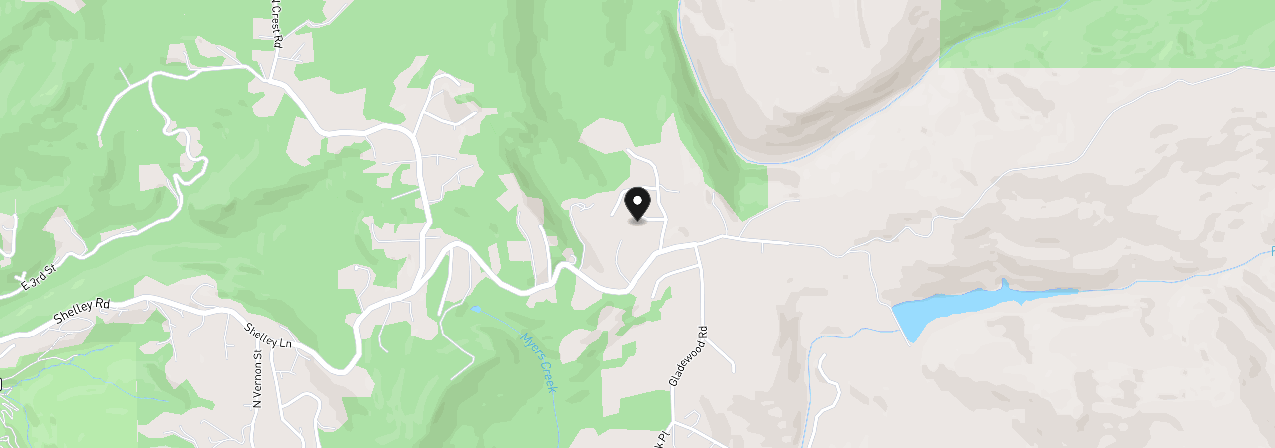 Map showing the location of 94794 Vista Ln, Coquille, OR 97423