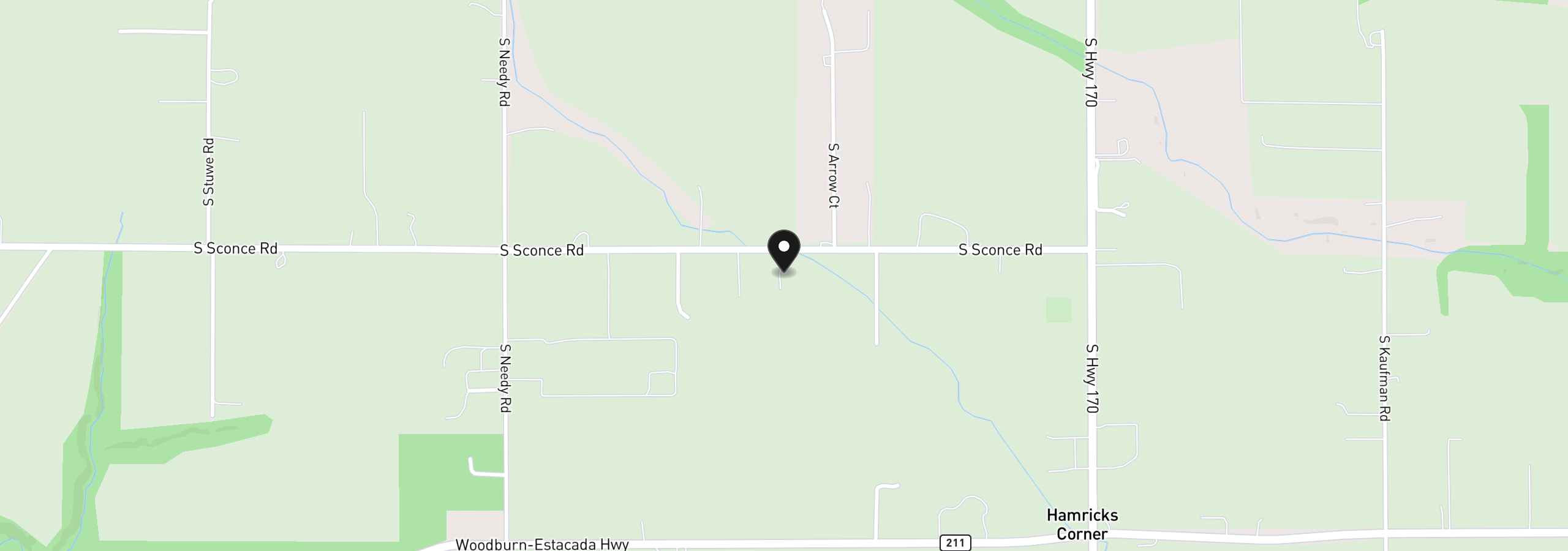 Map showing the location of 8470 S Sconce Rd, Canby, OR 97013