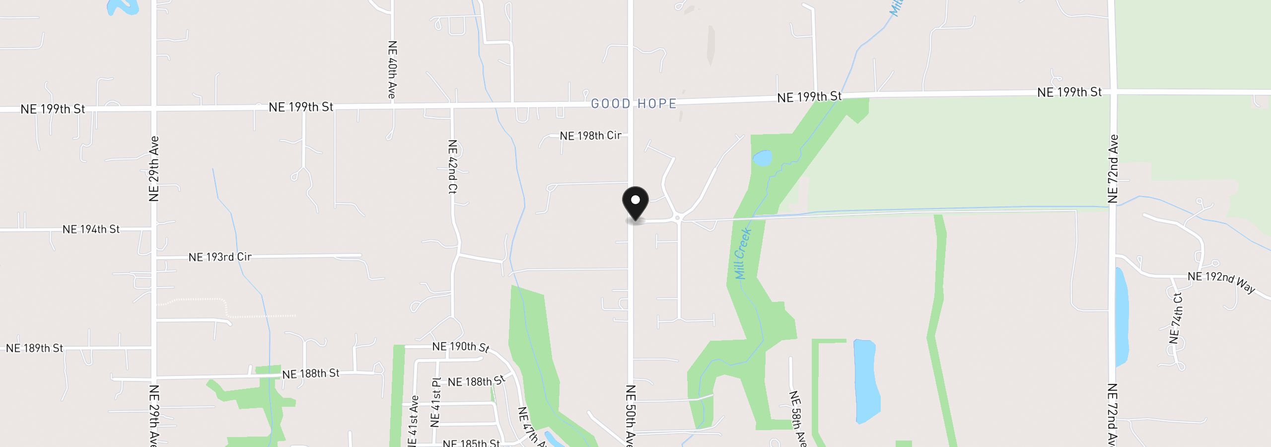 Map showing the location of N 50th Ave A+, Vancouver, Wa 98686