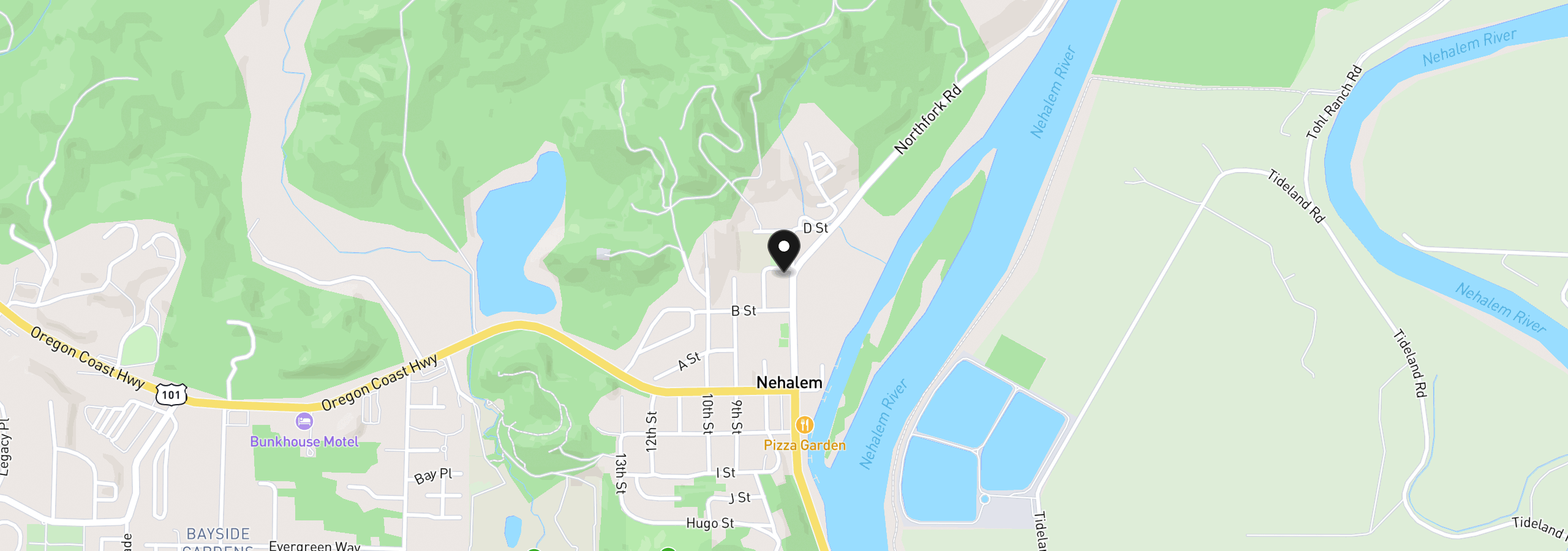 Map showing the location of 36290 7th St, Nehalem, OR 97131