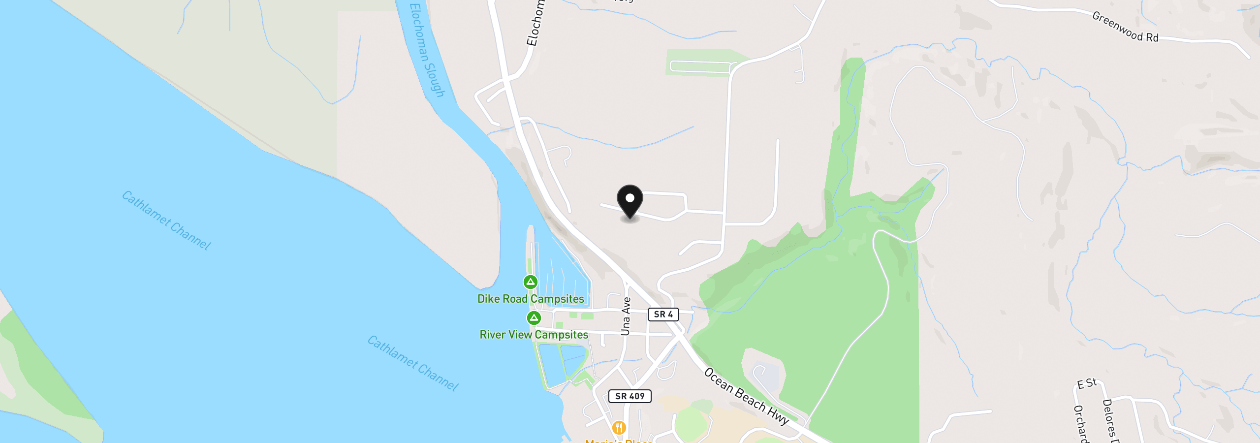 Map showing the location of 37 Sunnyfield Dr 31, Cathlamet, Wa 98612