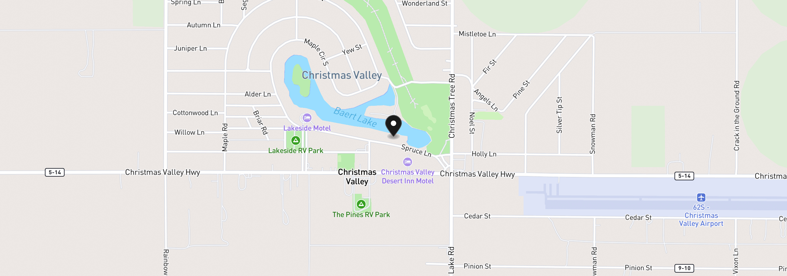 Map showing the location of Spruce Tl 600, Christmas Valley, OR 97641