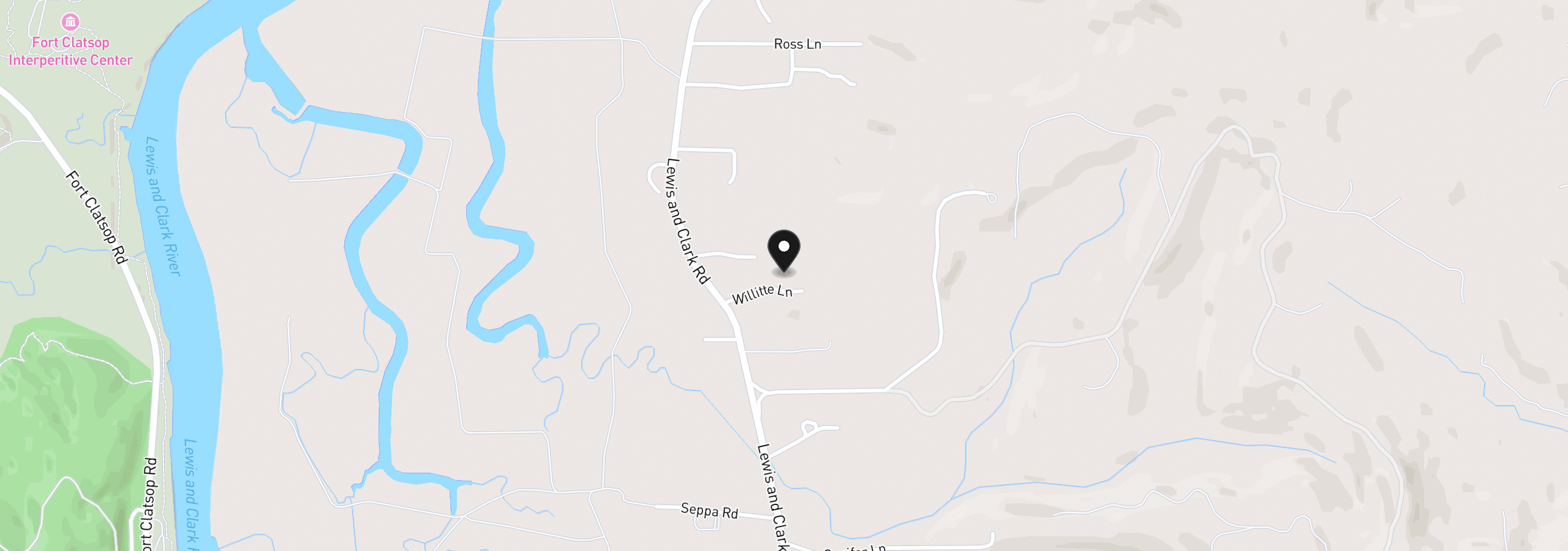 Map showing the location of 35173 Willette Ln, Astoria, OR 97103