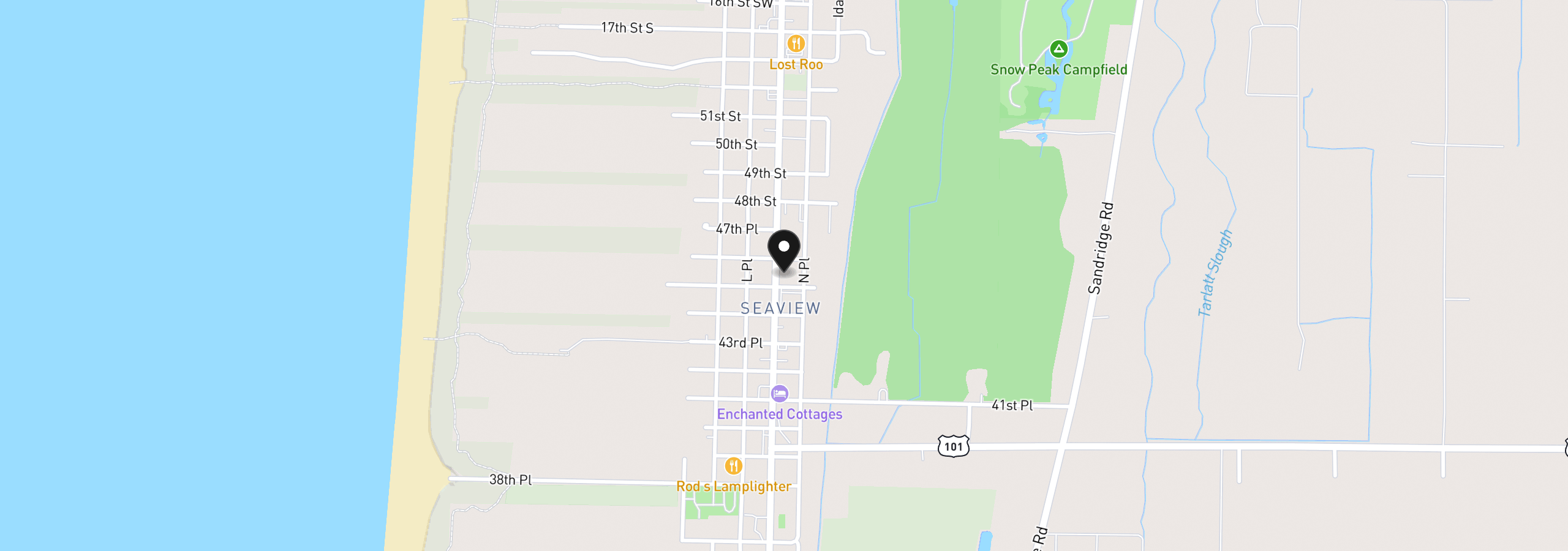 Map showing the location of 4506 Pacific Way, Seaview, Wa 98644