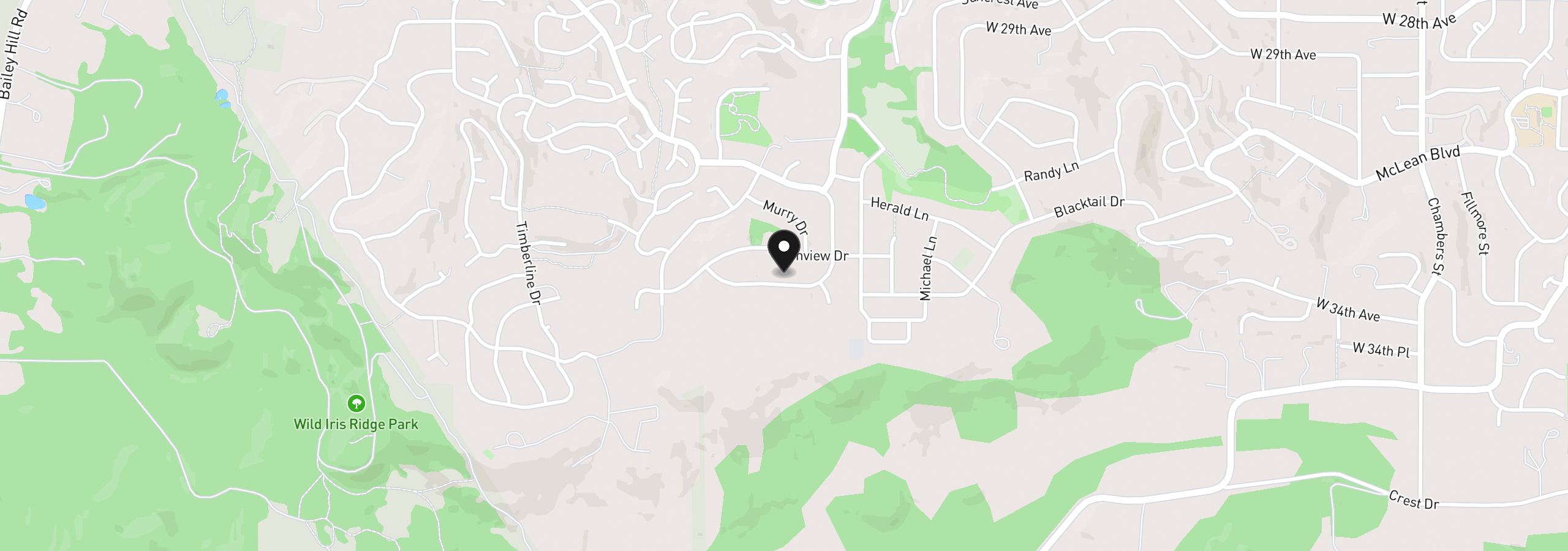 Map showing the location of 3244 Wintercreek Dr, Eugene, OR 97405