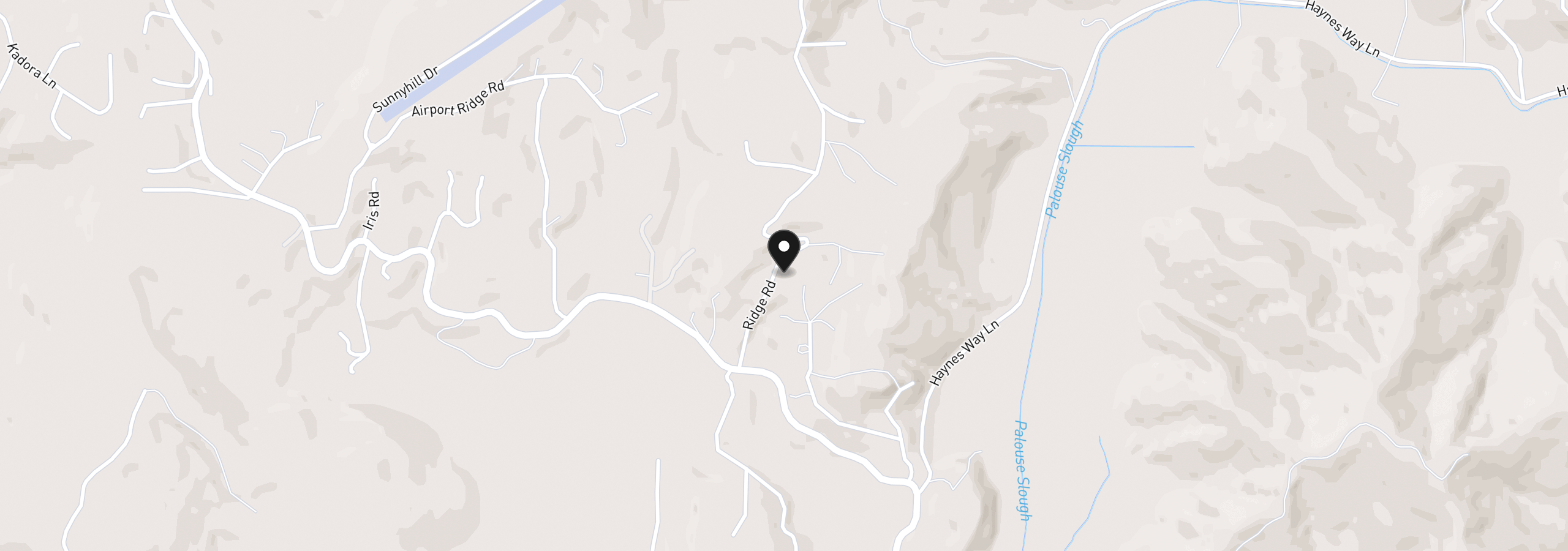 Map showing the location of 68155 Ridge Rd, North Bend, OR 97459