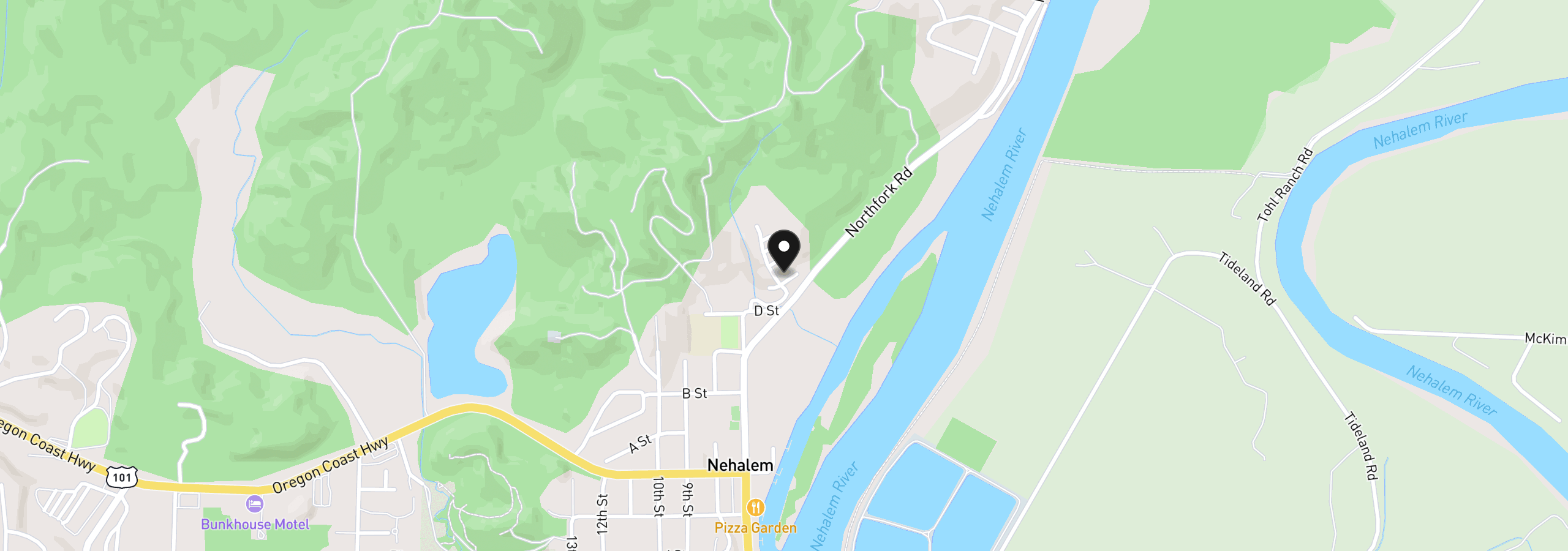 Map showing the location of 13150 D St 12, Nehalem, OR 97131