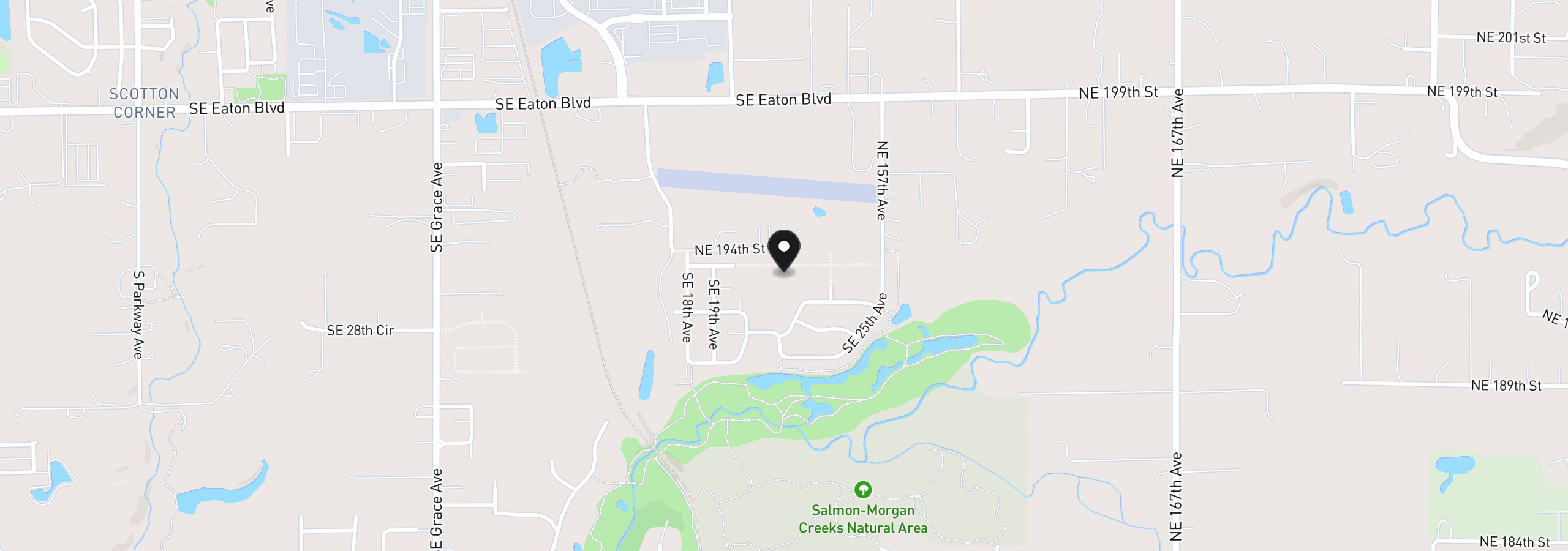 Map showing the location of 2211 SE 25th Way, Battle Ground, Wa 98604