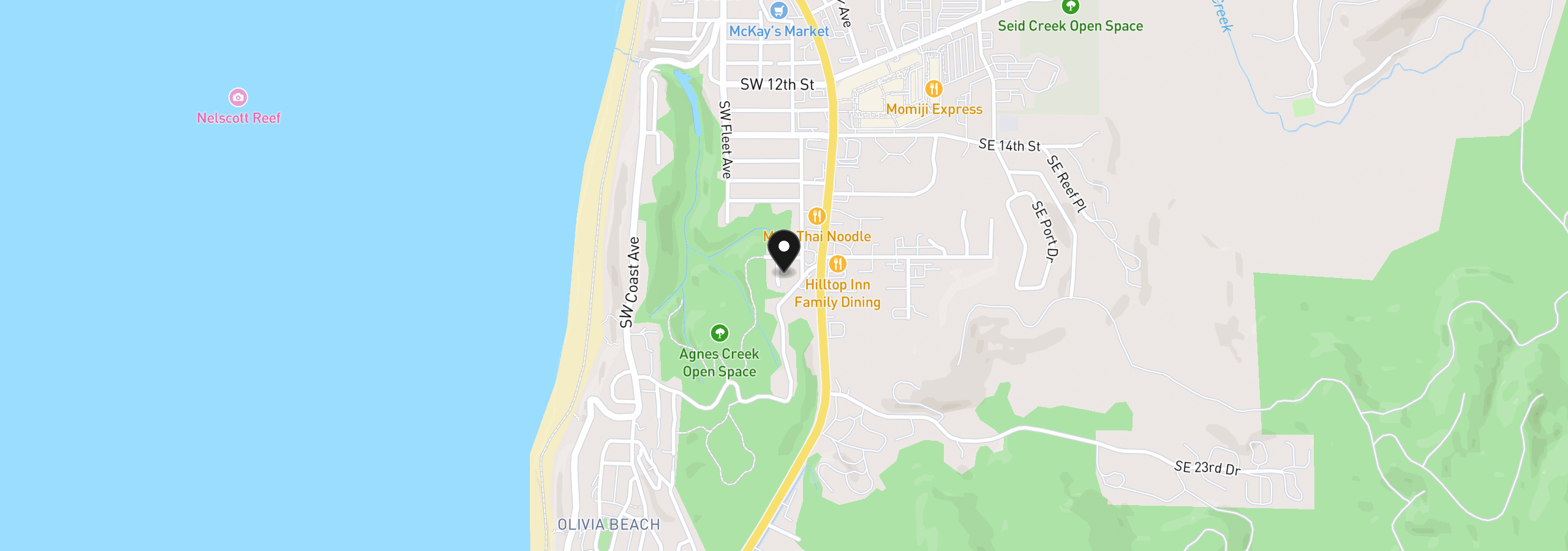 Map showing the location of 1966 SW Galley Ct, Lincoln City, OR 97367