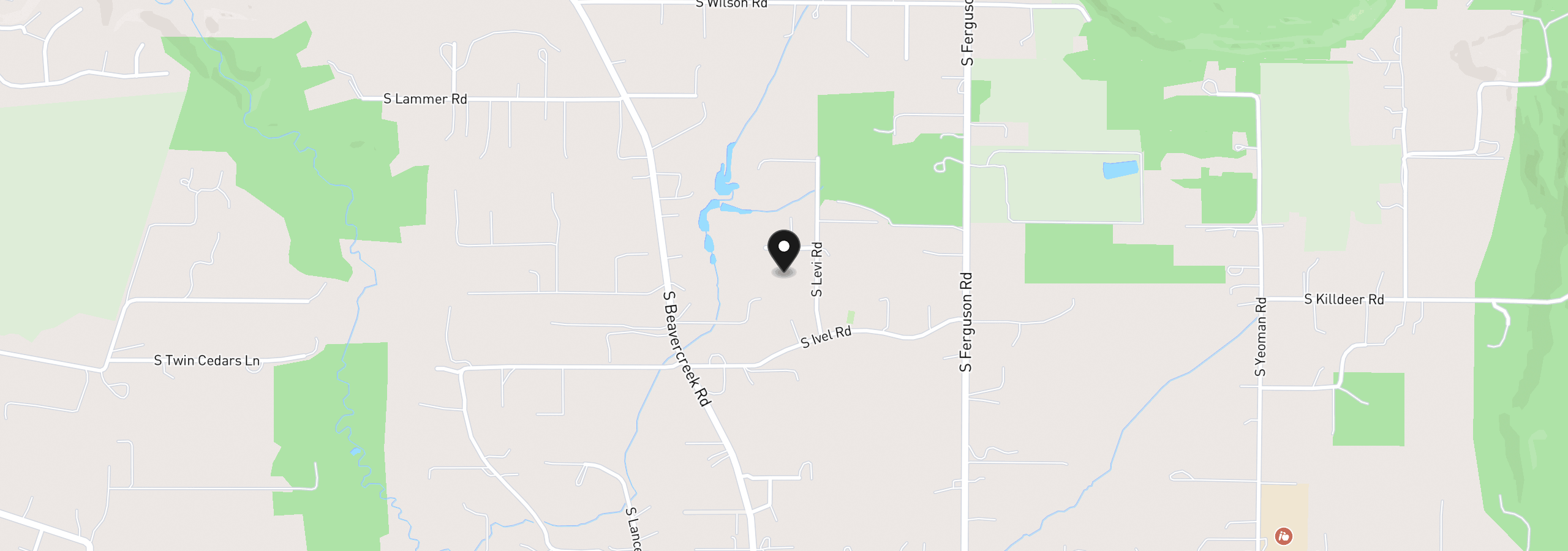 Map showing the location of 16206 S Levi Ct, Beavercreek, OR 97004