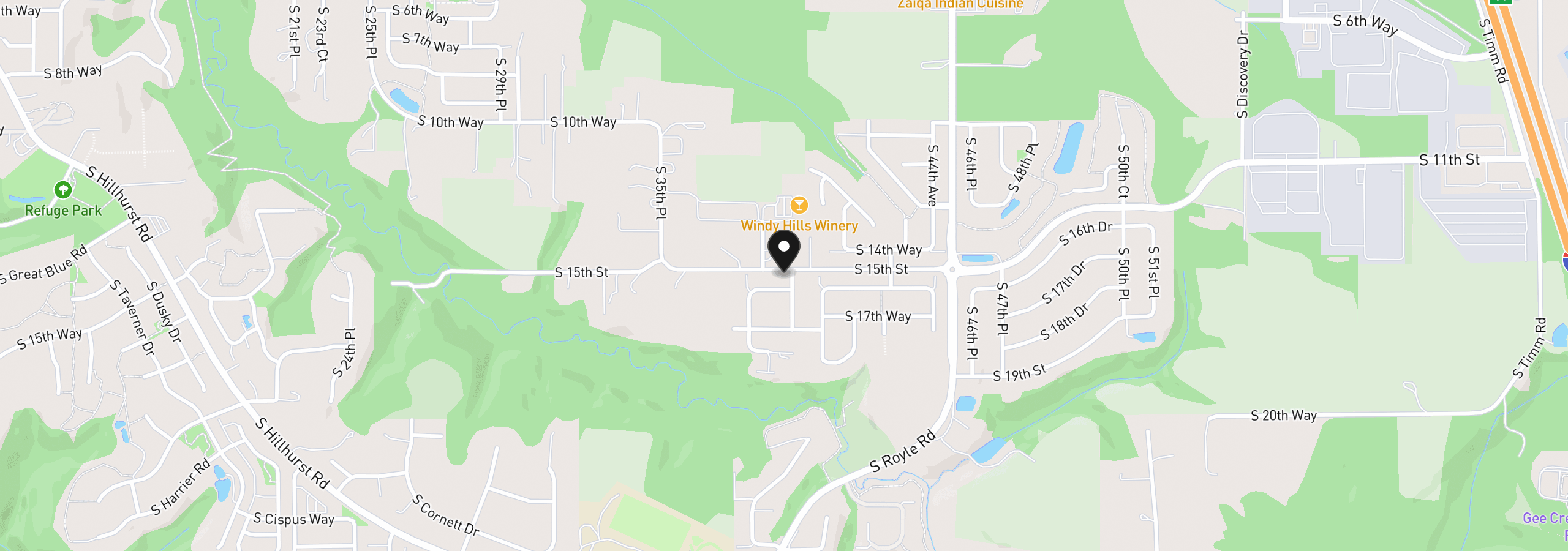 Map showing the location of 3831 S 16th Way L35, Ridgefield, Wa 98642