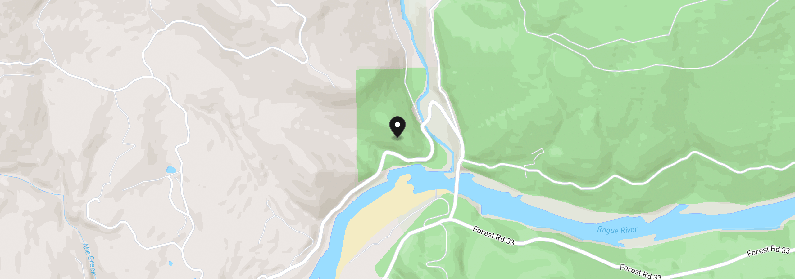 Map showing the location of North Bank Rd 201, Gold Beach, OR 97444