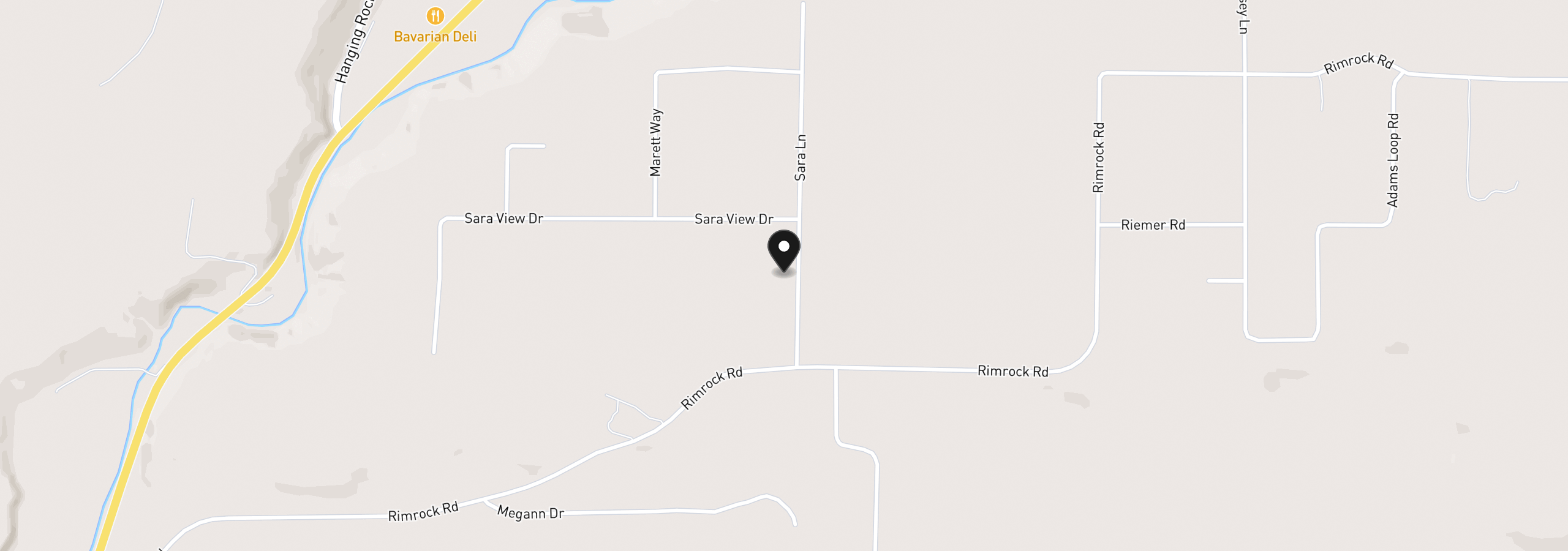 Map showing the location of 15 Levin Ln, Goldendale, Wa 98620