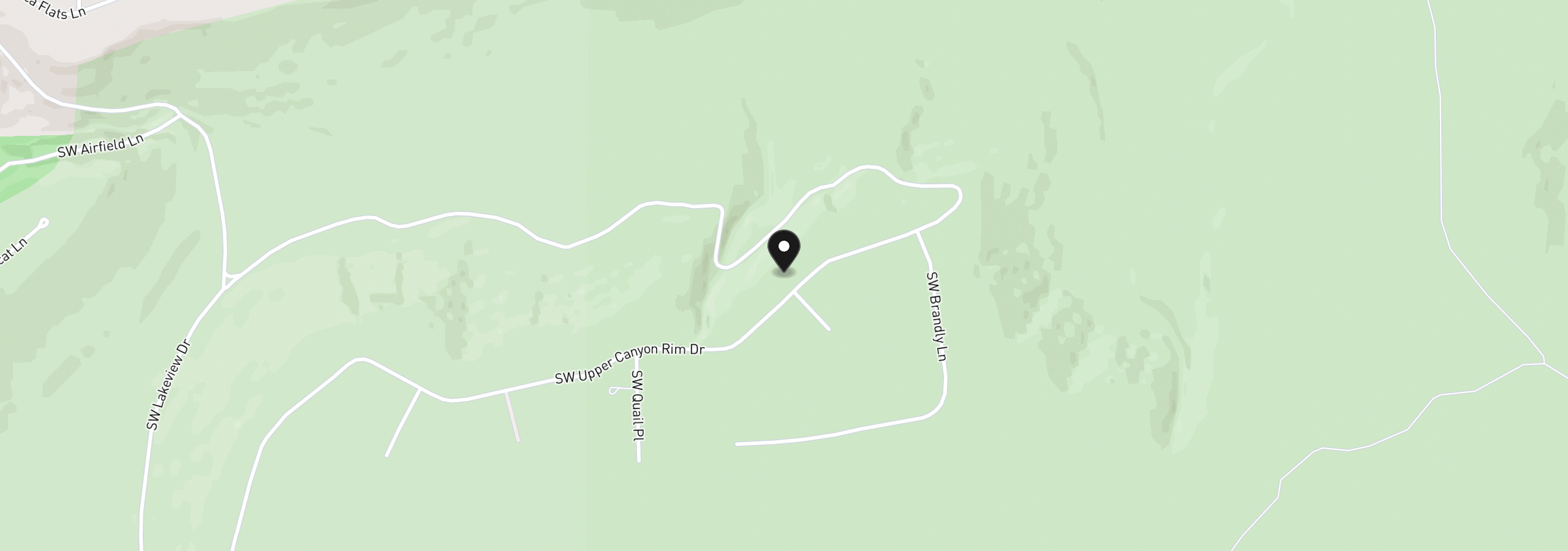 Map showing the location of 5144 SW Upper Canyon Rim Dr, Culver, OR 97734