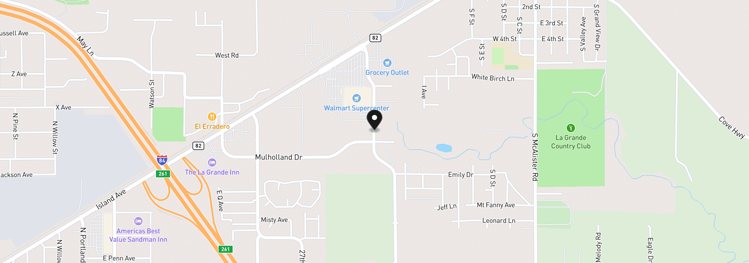Map showing the location of 0 Walton Rd, Island City, OR 97850