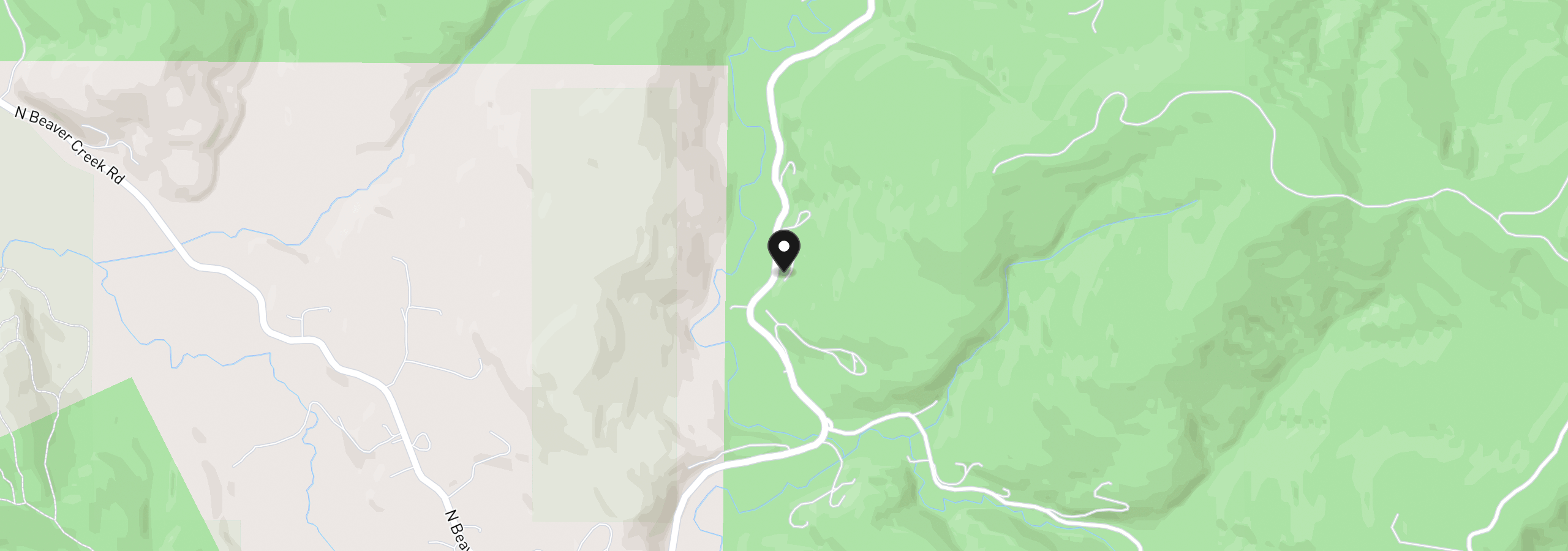 Map showing the location of 4294 N Beaver Creek Rd, Seal Rock, OR 97376