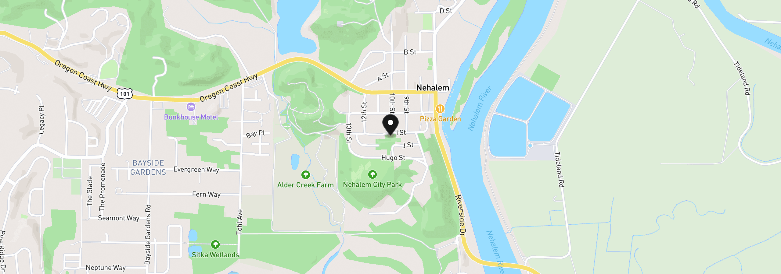 Map showing the location of Vl10602 I St, Nehalem, OR 97131