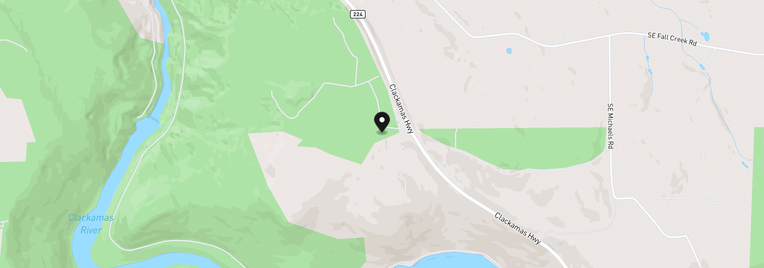 Map showing the location of 37489 SE Highway 224, Estacada, OR 97023